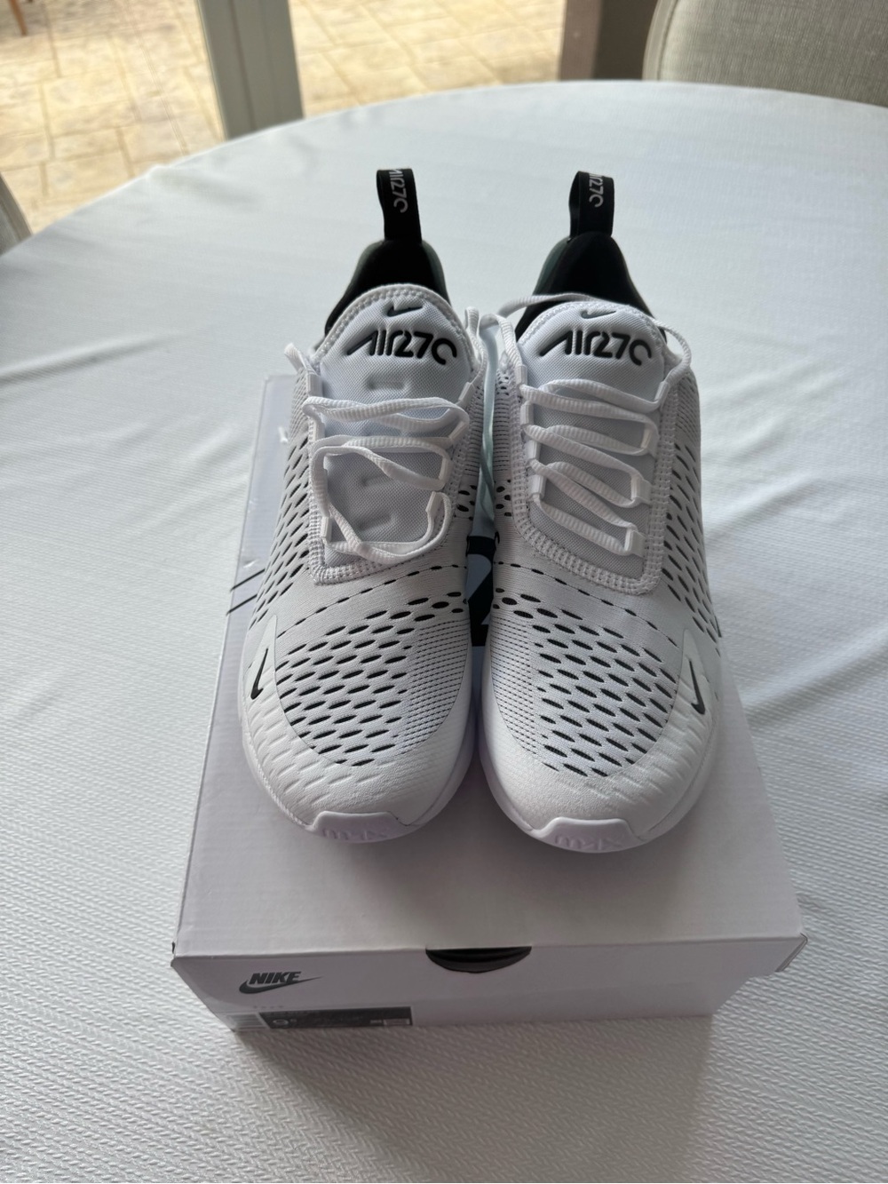 Nike Women’s Air270 White with Black Accents Athletic Shoes